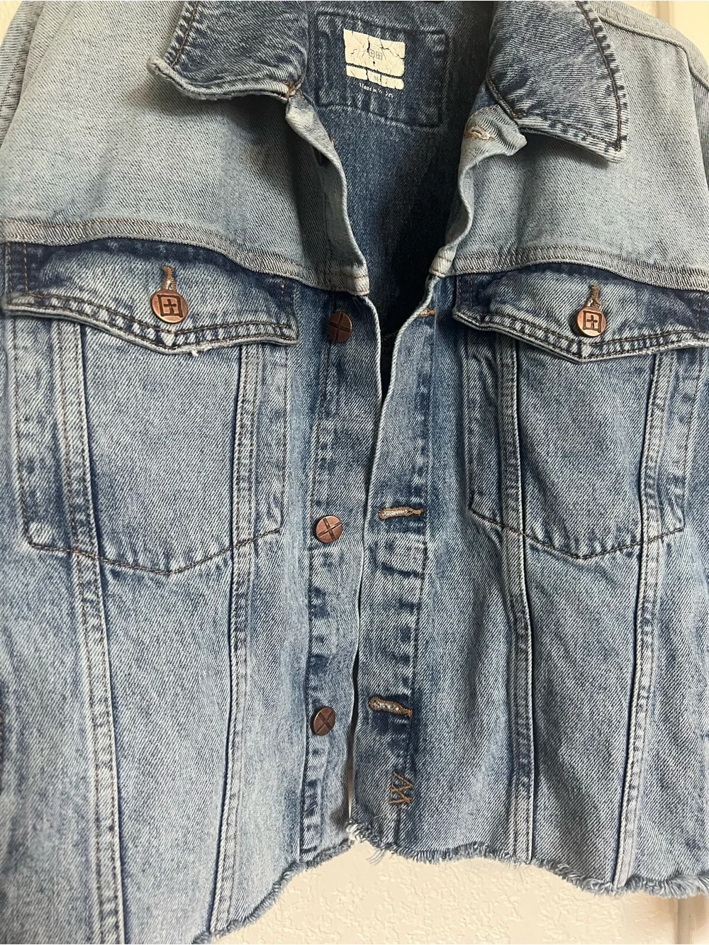 Ksubi Destiny Patchwork Cropped Denim Jacket